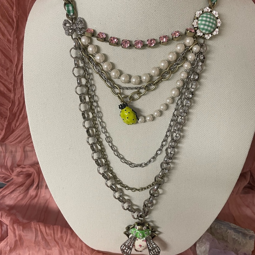 Super Rare Vintage Betsey Johnson Critters Necklace